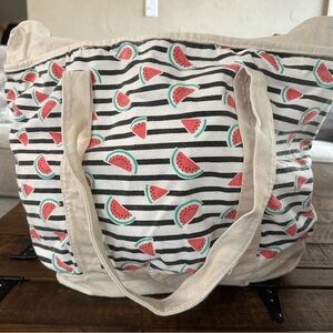 Watermelon Print Tote Bag